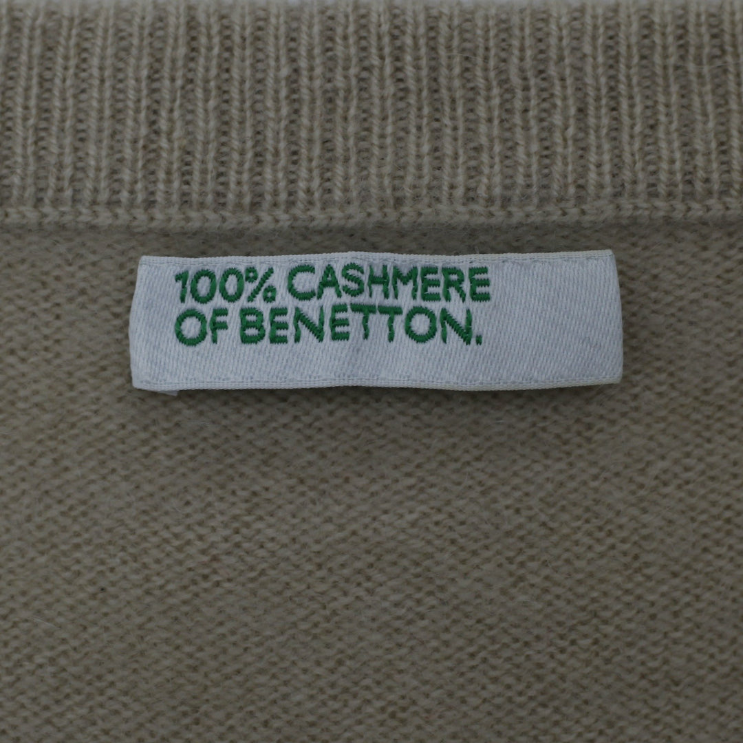 Ladies 100% Cashmere Benetton V-Neck Sweater