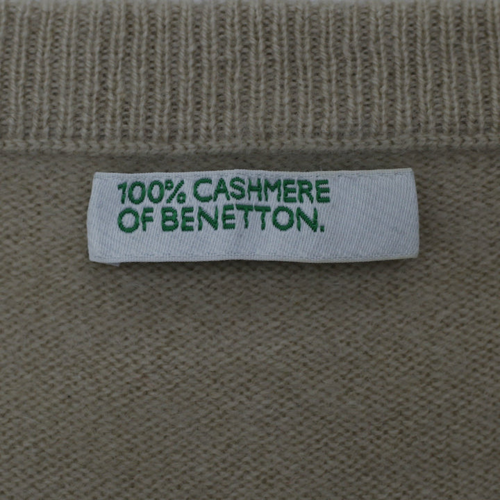 Ladies 100% Cashmere Benetton V-Neck Sweater