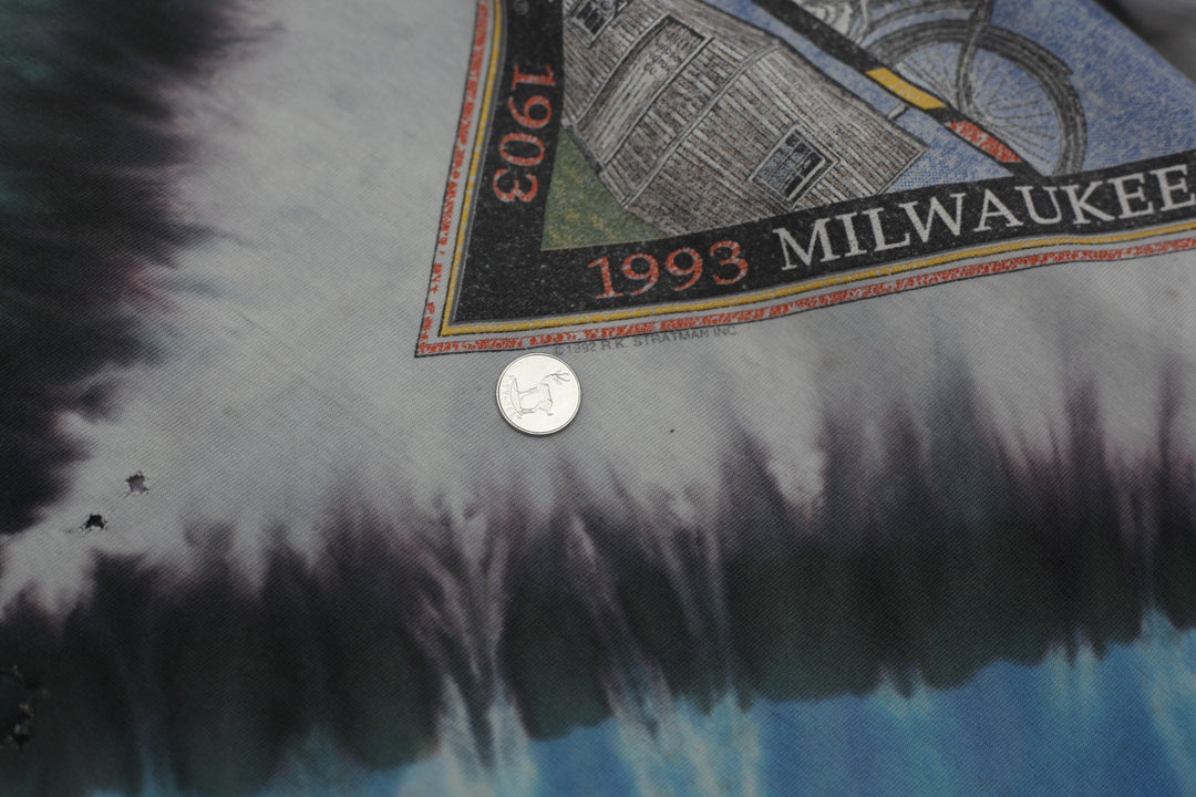 90's Vintage Harley Davidson Milwaukee Wisconsin T-Shirt Distressed S.Stitch Made In USA XL - Fashion Rerun Vintage Migration_T-Shirt