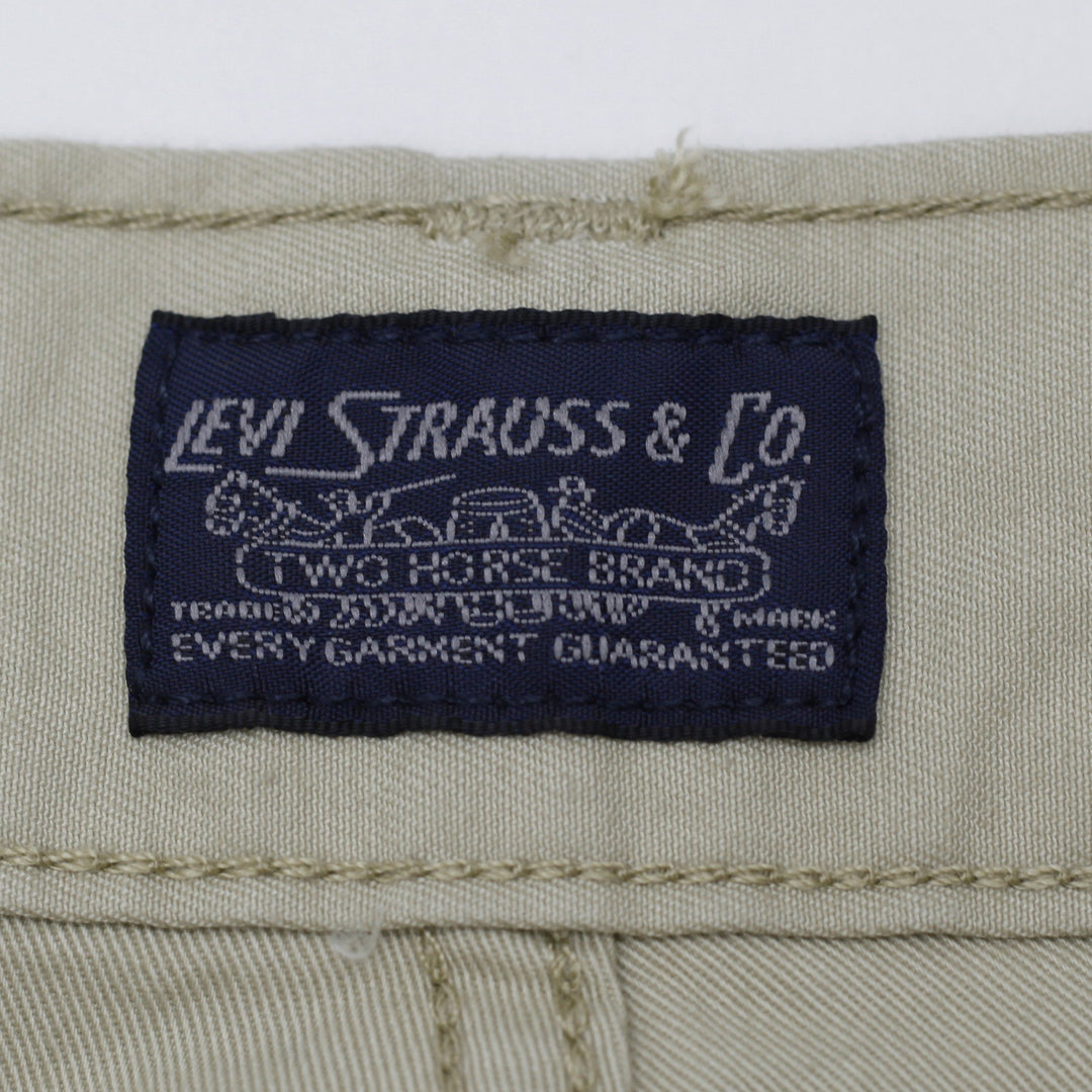 Mens Levi’s Two Horse Brand Tan Canvas Cargo Shorts Khaki Men's Size W36