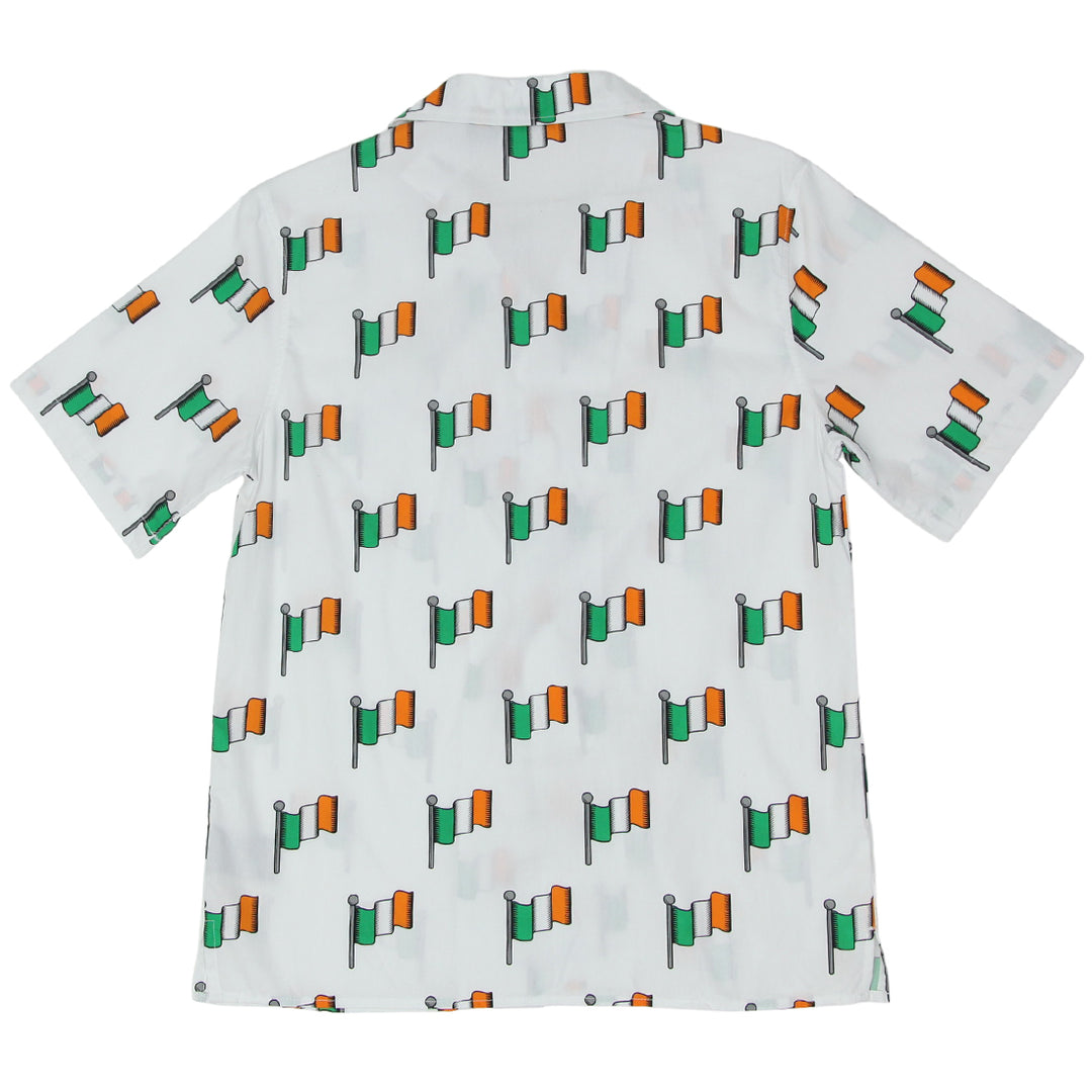 Mens Flag Printed Short Sleeve Shirt