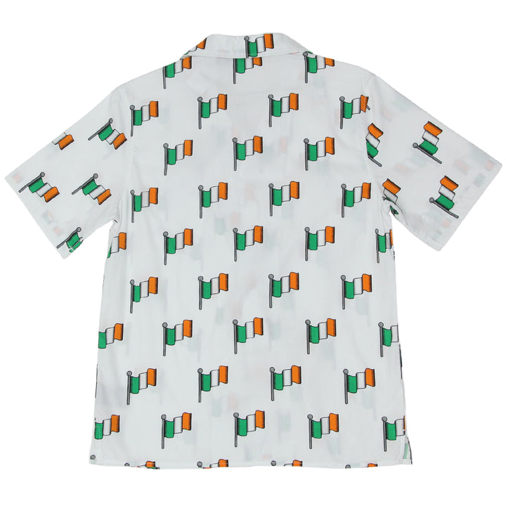 Mens Flag Printed Short Sleeve Shirt