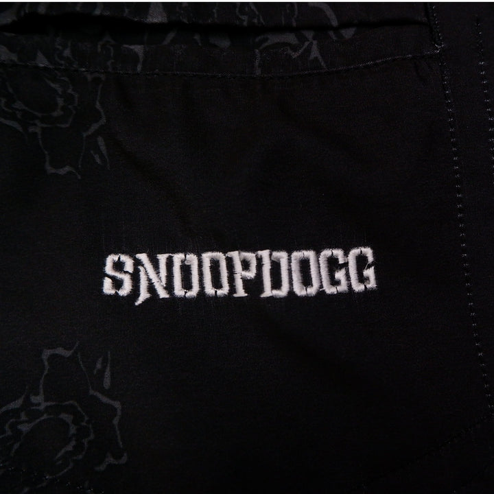 Mens Snoop Dogg Clothing Company Printed Button Short Sleeve Shirt