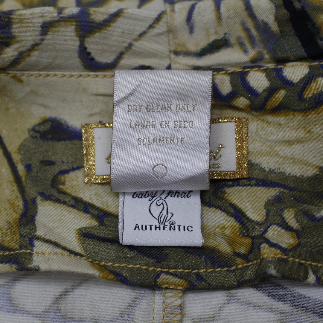 Y2K Ladies Baby Phat Butterfly Print Cropped Ruffle Collar Jacket Size XL
