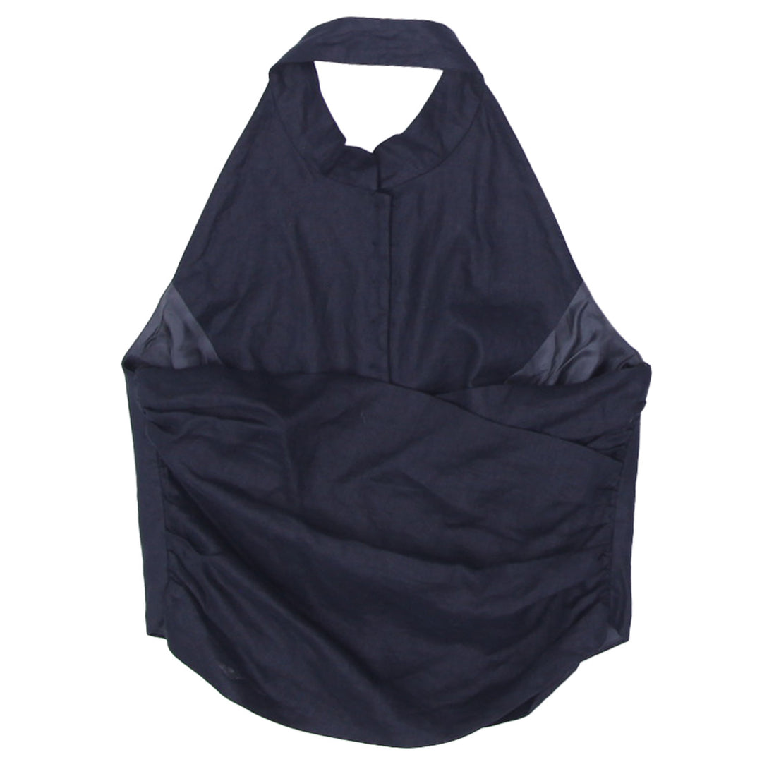 Y2K Ladies Front Button Halter Top