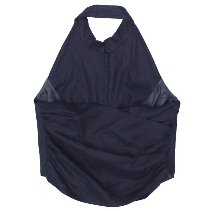 Y2K Ladies Front Button Halter Top