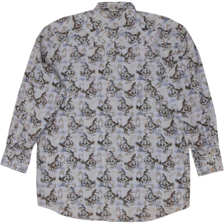 Vintage Mens Pendleton Pattern Shirt Cotton Long Sleeve