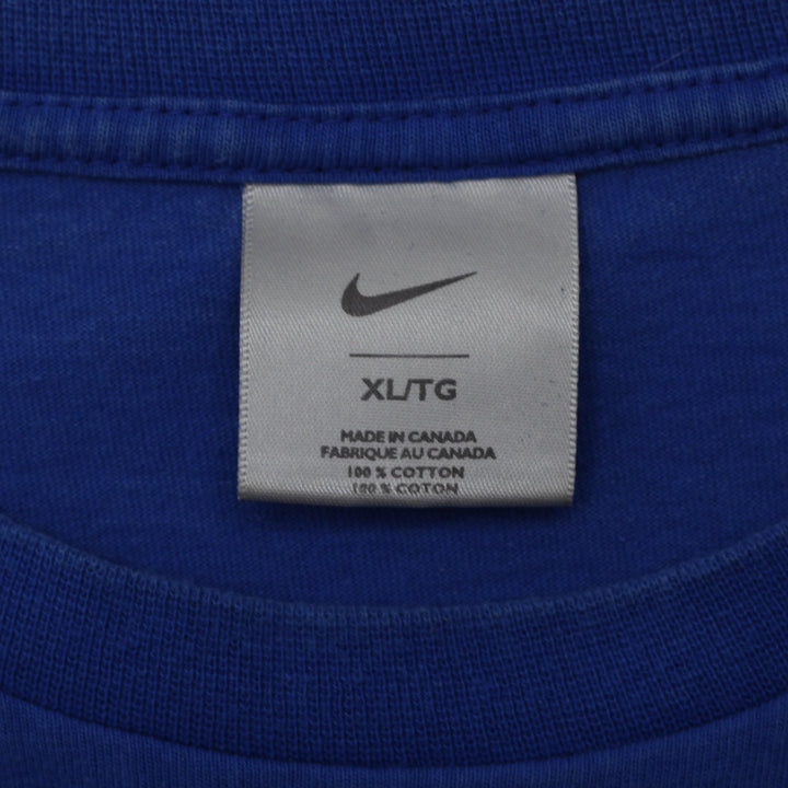 Vintage Nike Swoosh Embroidered Check Spellout Made In Canada T-Shirt