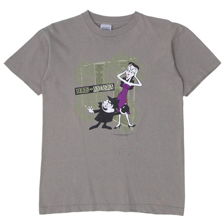Vintage Rocky Bullwinkle T-Shirt Boris And Natasha Brown 90s Moose Cartoon | Migration_T-Shirts UAENAT20 | Fashion Rerun