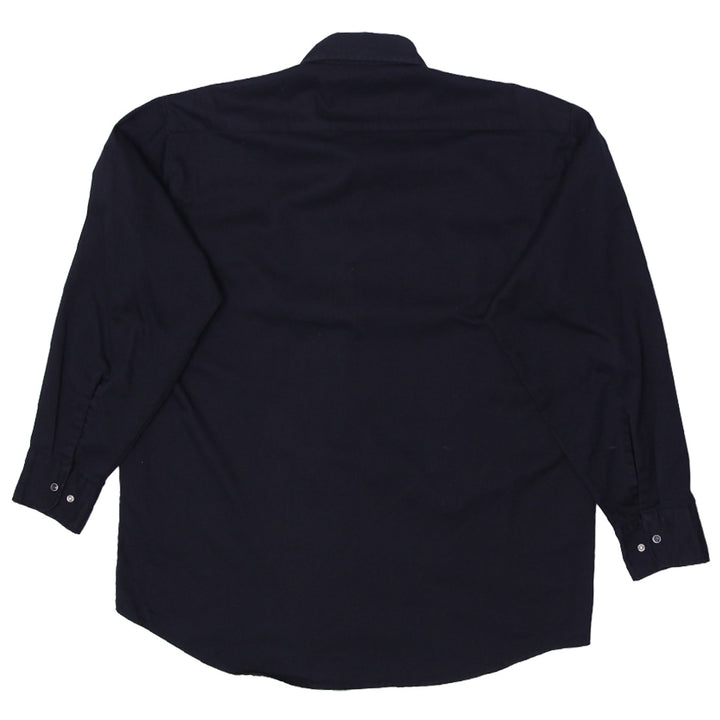 Mens Dickies Black Snap Button Longsleeve Shirt