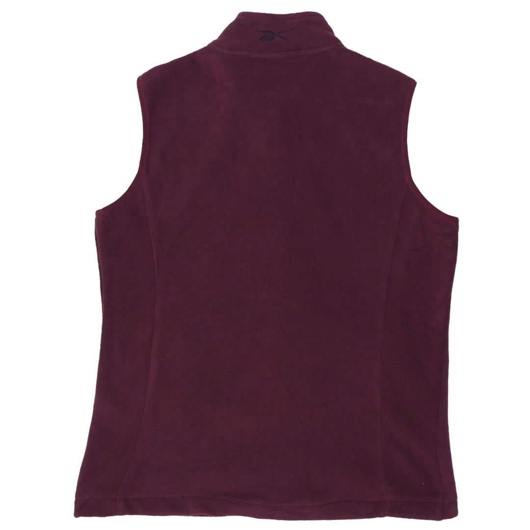 Mens Reebok Embroidered Logo Zip Up Fleece Vest