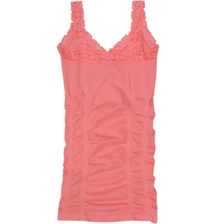 Y2K Kismet Pastel Coral Peach Seamless Ruched Camisole Top Size S