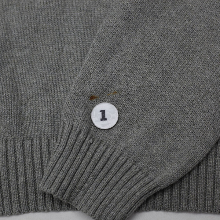 Mens Polo By Ralph Lauren Gray Cotton Quarter Zip Sweater XL | Migration_Knitwear & Sweaters RL Collection - | Fashion Rerun