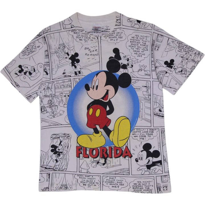 Vintage Mickey Mouse Comic Strip AOP T-Shirt Sherry's Tag USA Made Medium
