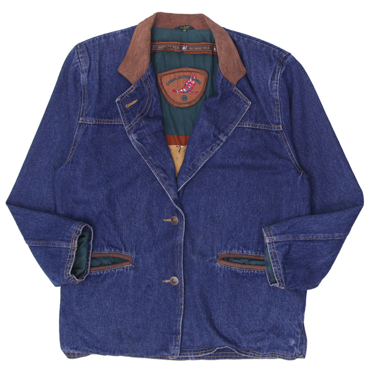 Vintage Outback Red Chore Barn Trucker Workwear Denim Jean Womens Jacket | Migration_Jackets UAENAT20 | Fashion Rerun