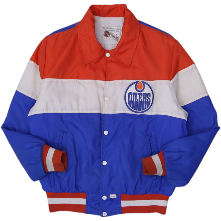 Vintage Shain 90s NHL Hockey Oilers Button Jacket | Migration_Jackets | Fashion Rerun