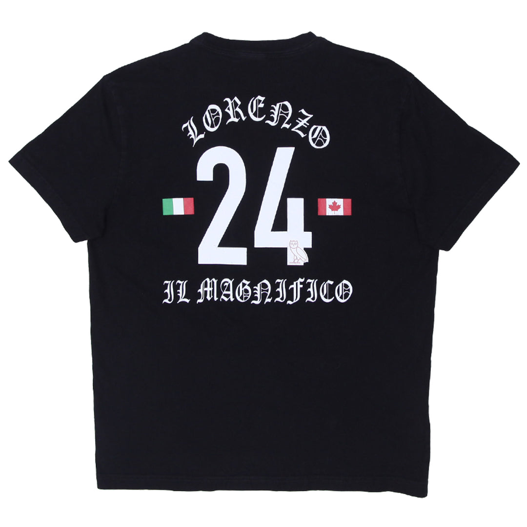 Mens OVO X Toronto FC Lorenzo Il Magnifico T-Shirt Black - Fashion Rerun Vintage Migration_T-Shirt