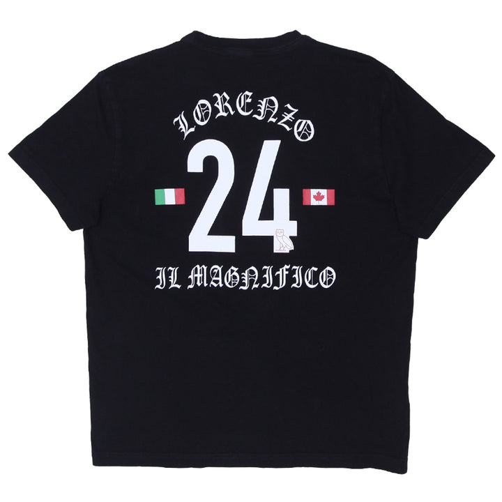 Mens OVO X Toronto FC Lorenzo Il Magnifico T-Shirt Black - Fashion Rerun Vintage Migration_T-Shirt