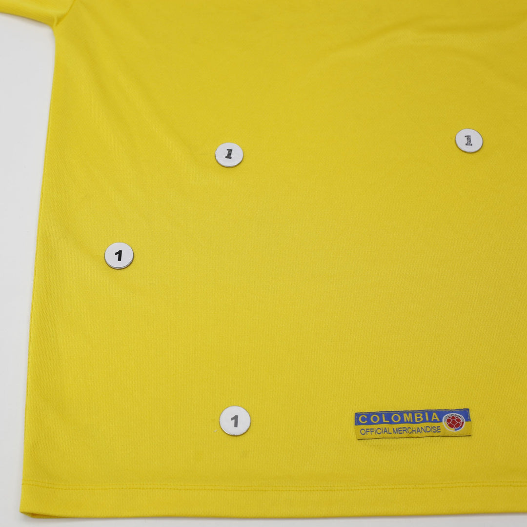 Vintage 1998 Reebok Colombia Home Football Shirt Jersey Size L