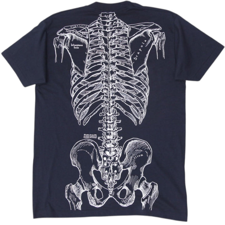 Vintage Leslie Arwin 1978 Anatomical Skeleton T-Shirt XL Made In USA Single Stitch | Migration_T-Shirts - Sid | Fashion Rerun