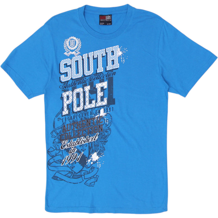 Y2K Mens South Pole Cotton Casual Graphic T-Shirt Size XL
