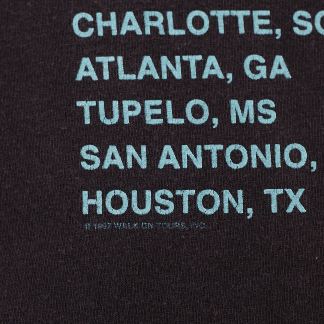 Vintage 90s Boston World Tour Graphic Spaceships T-Shirt | Migration_T-Shirts - Detail View | Fashion Rerun