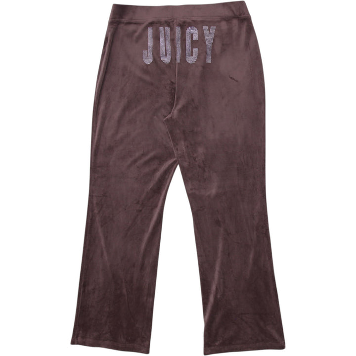 Y2K Ladies Juicy Couture Velour Rhinestone Logo Brown Pants Size L | Migration_Jeans & Pants - Side View | Fashion Rerun