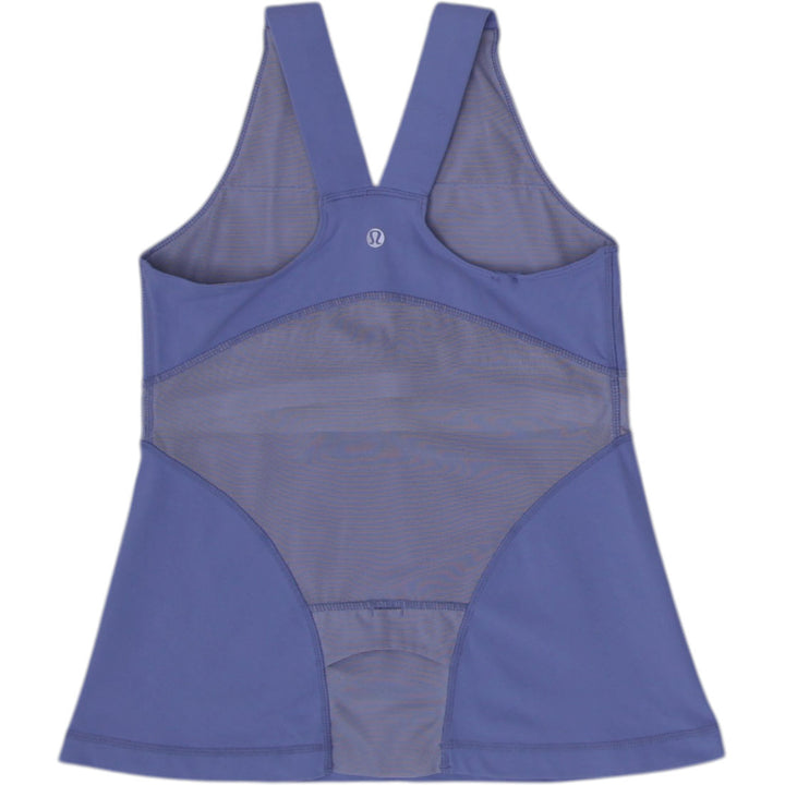 Ladies Lululemon Tank Top Blue Mesh Racerback Activewear