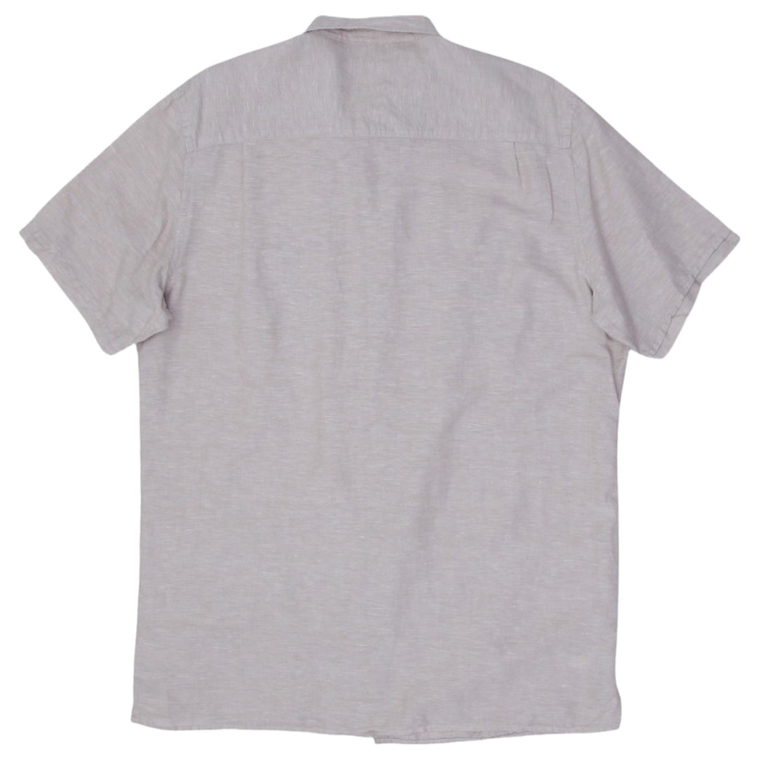 Mens Axist Linen Cotton Short Sleeve Pocket Shirt