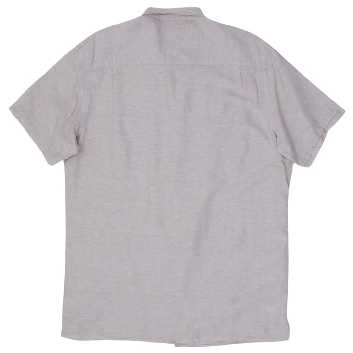 Mens Axist Linen Cotton Short Sleeve Pocket Shirt
