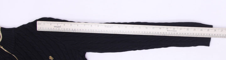 Ladies Lauren Ralph Lauren Navy Cable Knit Full Zip Cardigan Size M | Migration_Knitwear & Sweaters - View 9 | Fashion Rerun