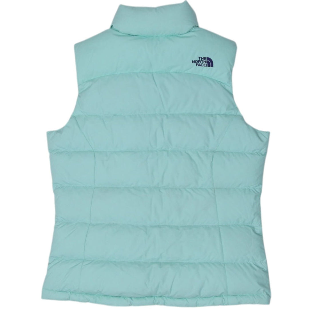 Ladies The North Face 700 Nuptse Quilted Down Puffer Mint Green Vest Size S