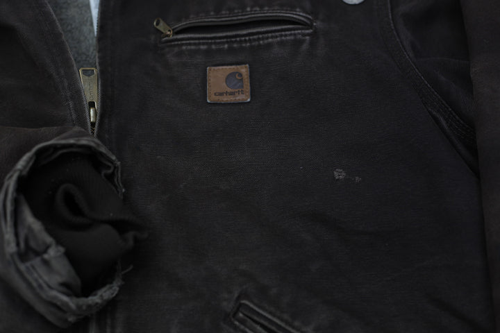 Mens Carhartt J141 DKB Sherpa Fleece Lined Workwear Hooded Jacket