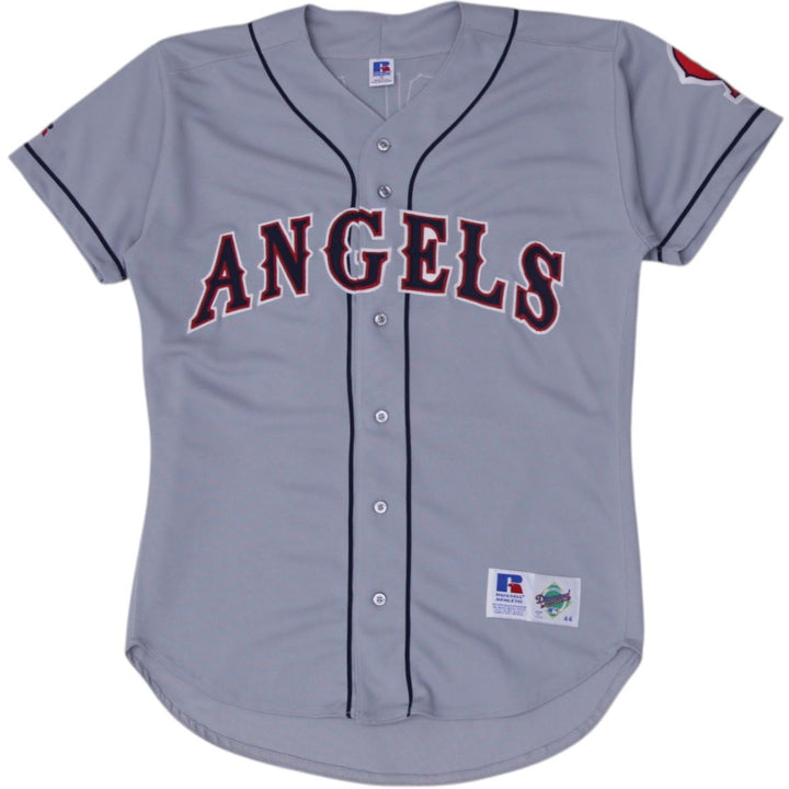 Vintage Mens Russell Athletic Angels Baseball Jersey Gray Team Logo | Migration_Jerseys | Fashion Rerun