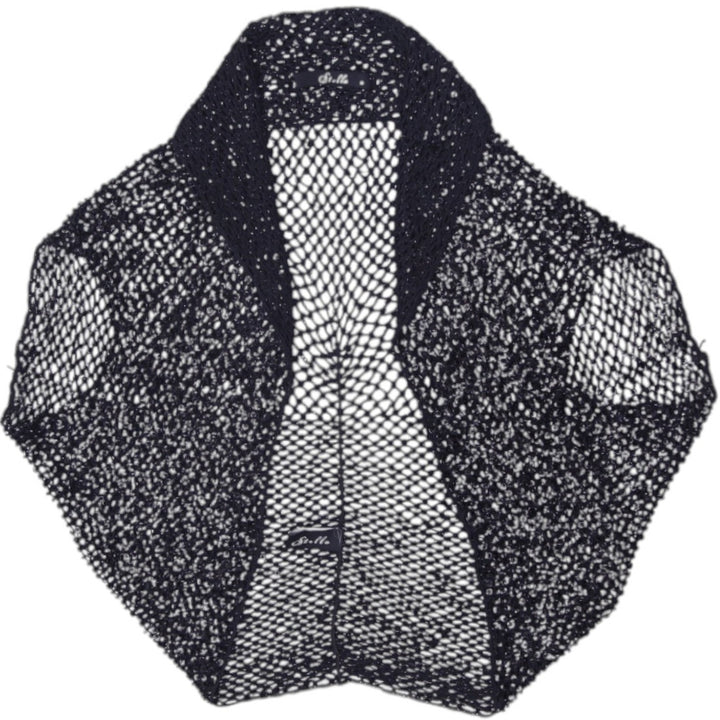 Y2K Ladies Mesh Shrug Black Sheer Open Lightweight Top Size L | Migration_Y2K Tops | Fashion Rerun