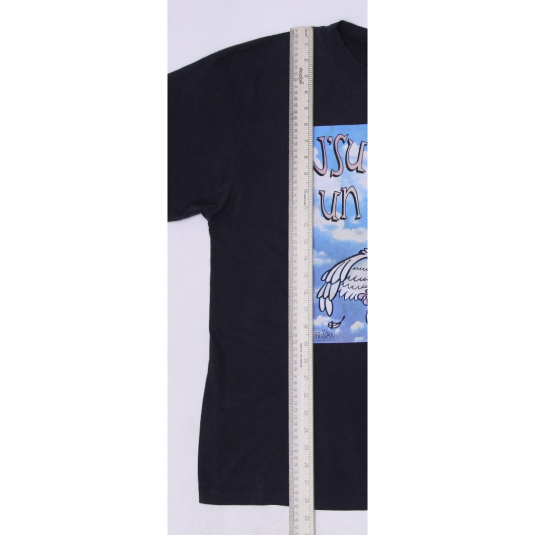 Vintage Humeur Design T-Shirt Black Graphic Cartoon Size XL | Migration_T-Shirt - View 7 | Fashion Rerun