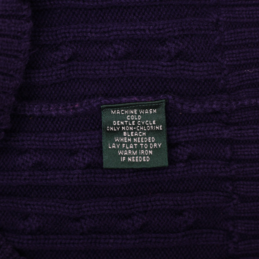 Ladied Ralph Lauren Cable Knit Crewneck Sweater Size M