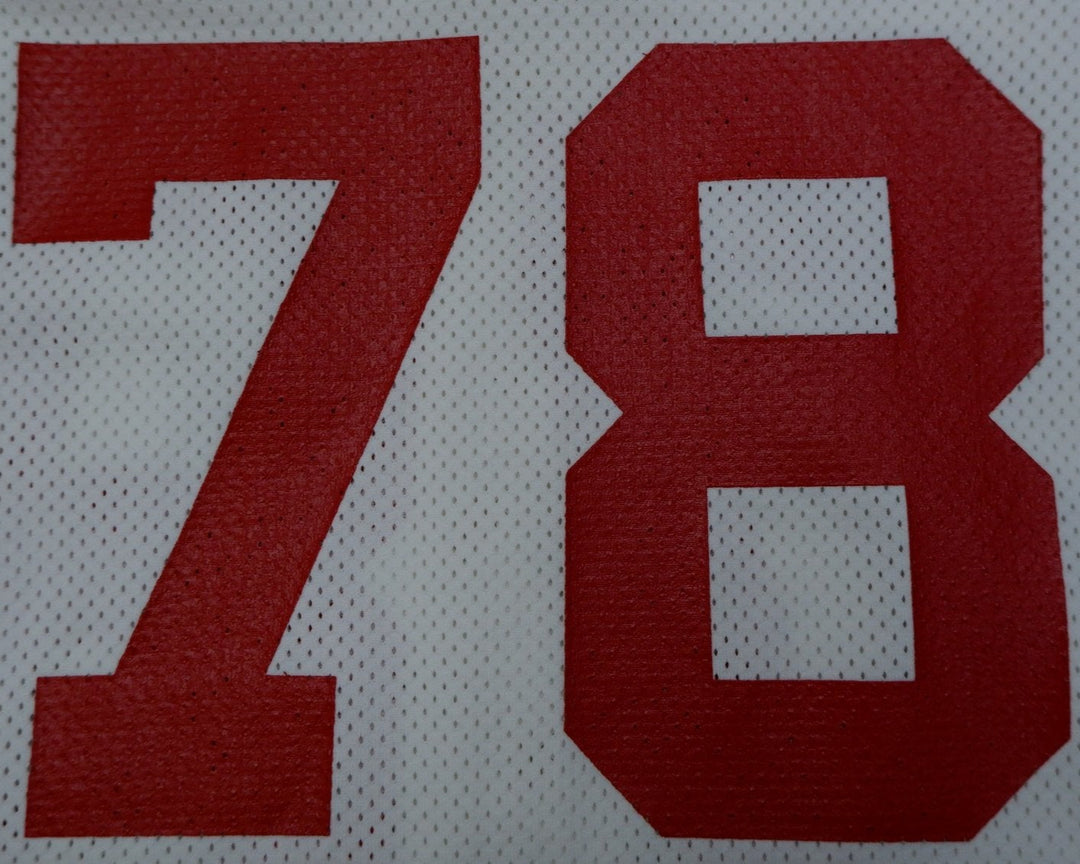 Vintage Mens Russell Athletic Jersey White Red Graphic American Football