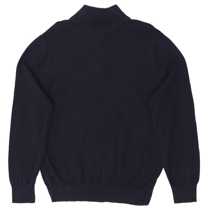 Mens Tommy Hilfiger Quarter Zip Black Sweater
