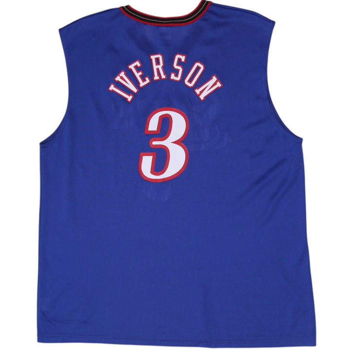 Vintage 90s Champion Allen Iverson Sixers Jersey Szie 44