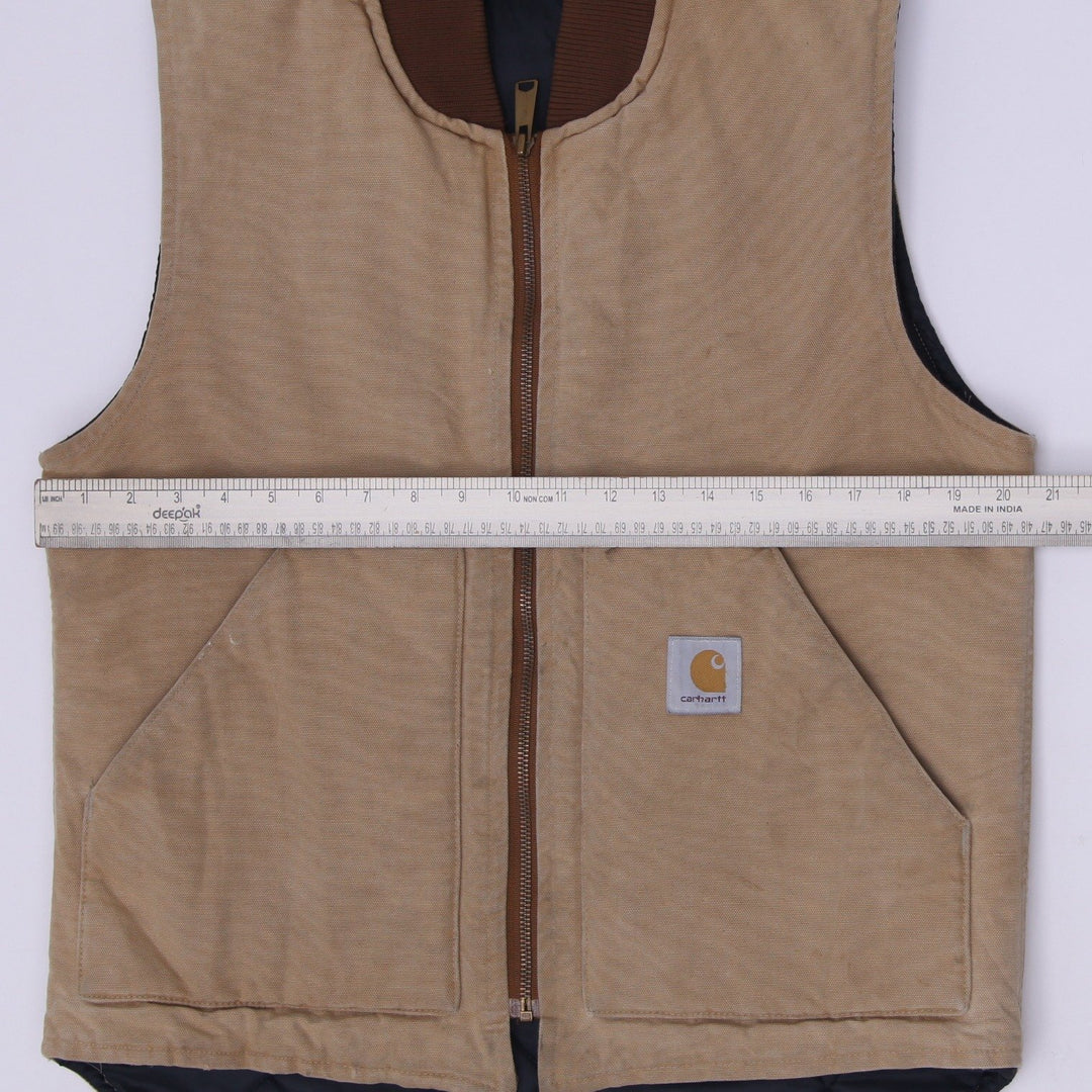 Vintage Carhartt Duck Canvas Quilted Insulated Vest Size M