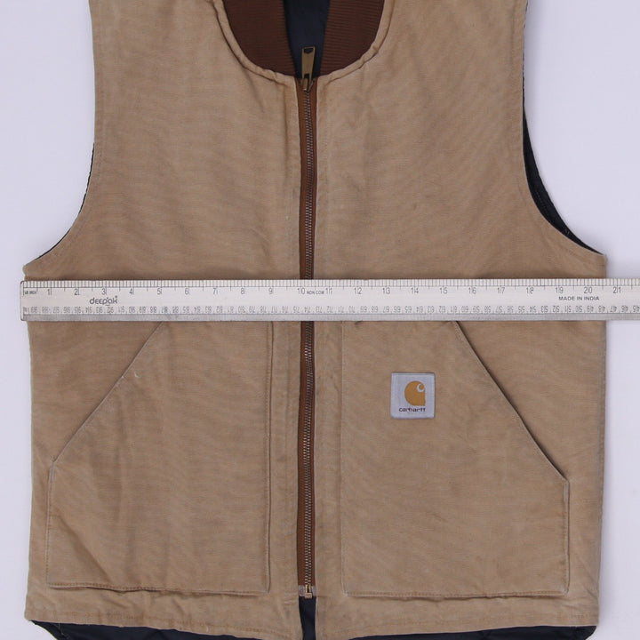 Vintage Carhartt Duck Canvas Quilted Insulated Vest Size M