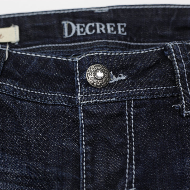 Y2K Ladies Decree Flare Low Rise Stretch Denim Bootcut Jeans Size 11