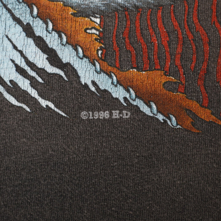 Vintage 90s Harley-Davidson Wolf Graphic T-Shirt Size L | Migration_T-Shirts - Detail View | Fashion Rerun