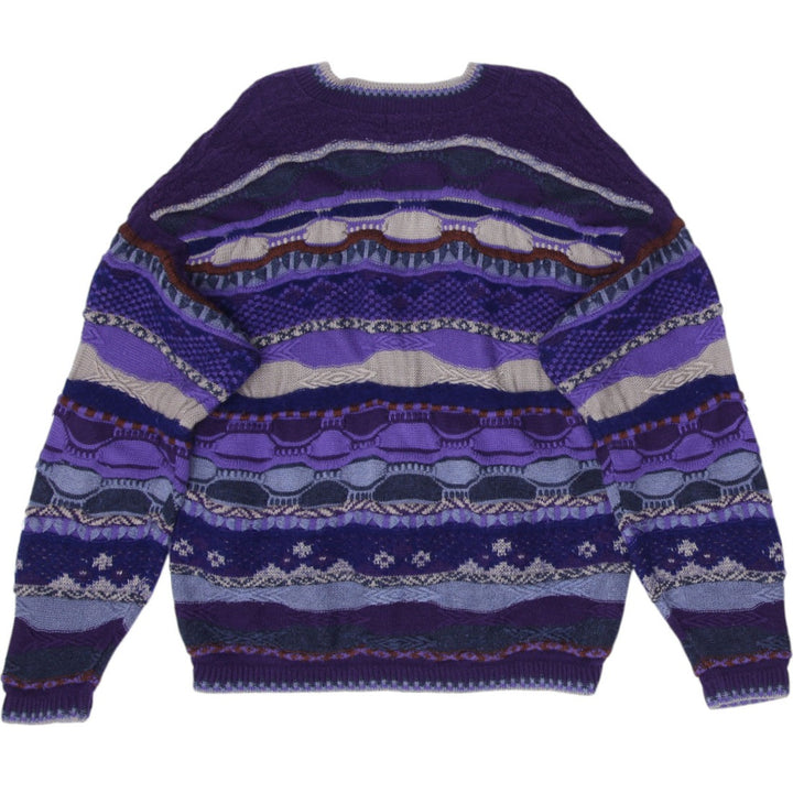 Vintage Tosani Coogi Classic 3D Knitted Cardigan sweater Size L