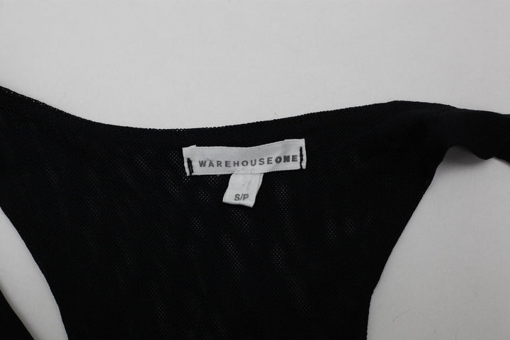 Y2K Ladies Warehouse One Black Racerback Drape Cowl Neck Tank Top Size Small