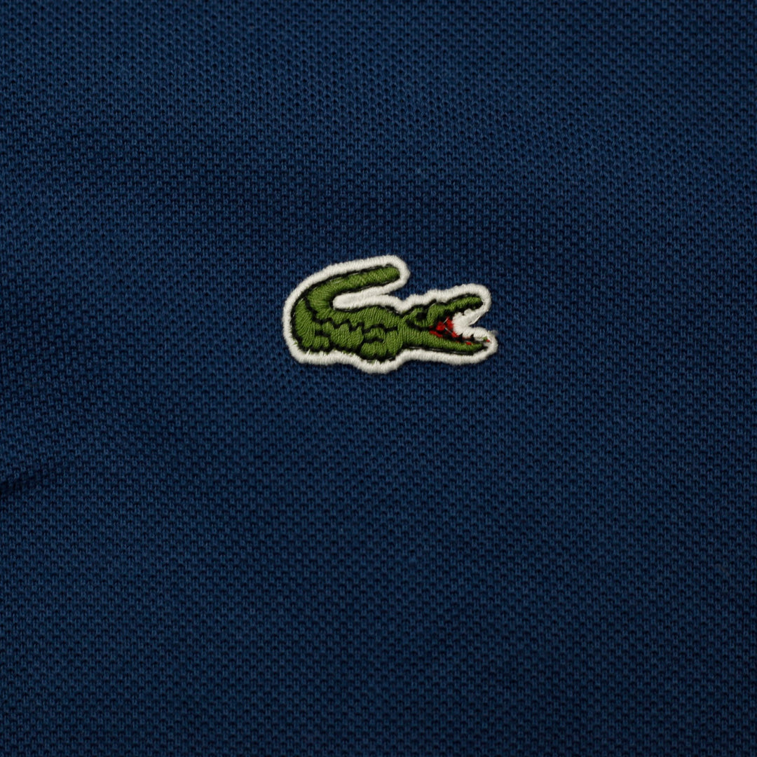 Mens Lacoste Long-Sleeve Cotton Polo T-Shirt Blue Size 3