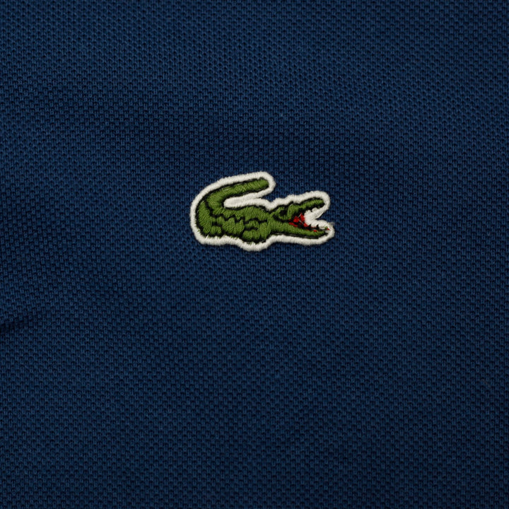 Mens Lacoste Long-Sleeve Cotton Polo T-Shirt Blue Size 3