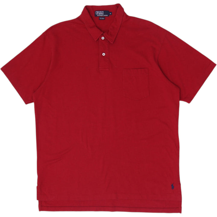 Mens Polo Ralph Lauren Red Polo Pocket T-Shirt Cotton Embroidered Classic