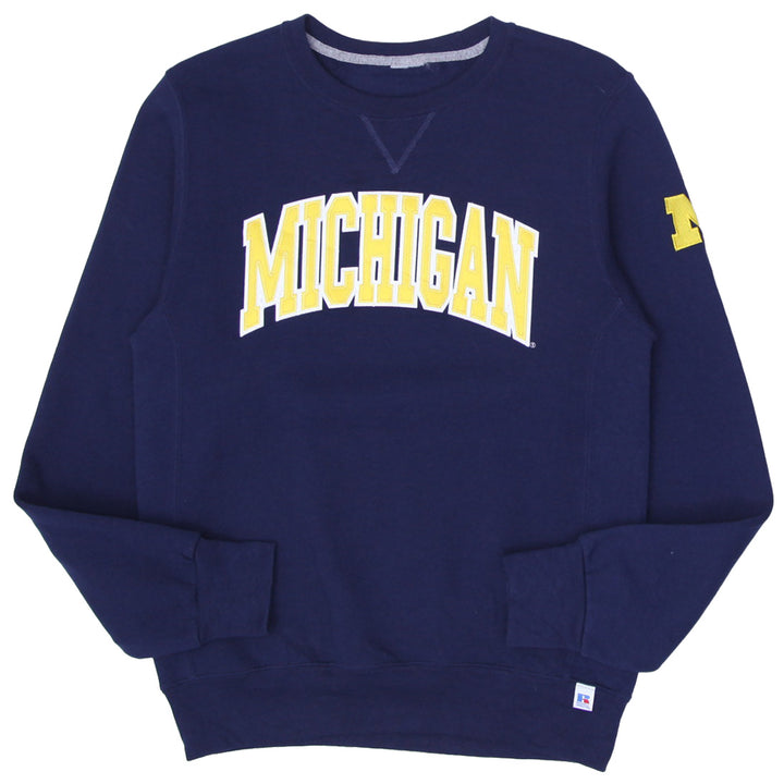 Mens Russell Athletic Michigan Navy Sweatshirt